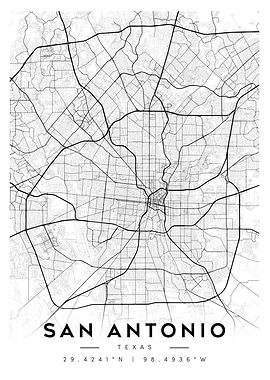 San Antonio, Texas City Map