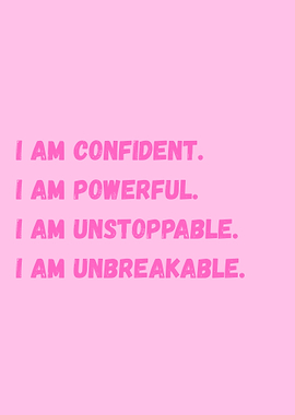 Pink Inspirational Affirmations