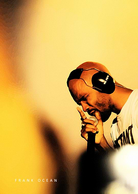 Frank Ocean Portrait with Microphone