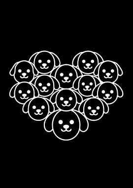 Dogs Forming a Heart