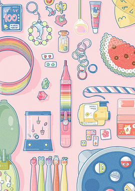 Pastel Nostalgia: A Collection of Childhood Treasures