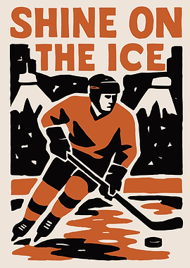 Shine on the Ice Hockey Poster