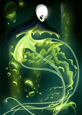 Hollow Knight character with green essence