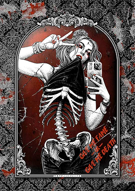 Gothic Selfie with Skeleton