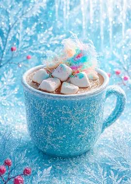 Winter Hot Chocolate with Marshmallows