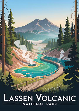 Lassen Volcanic National Park Poster