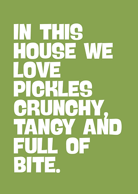 Pickle Lover's House Rules Art