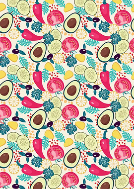 Colorful Vegetable Pattern
