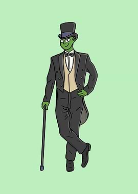 Green Alien in Formal Wear