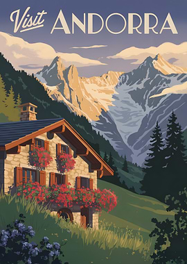 Visit Andorra Travel Poster