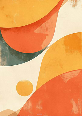 Abstract Shapes in Warm Tones