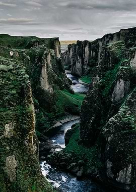 Dramatic Canyon Landscape with River