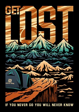 Get Lost Camping Adventure Graphic