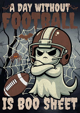 Football Ghost Halloween Pun