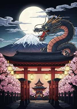 Japanese Dragon Torii Gate
