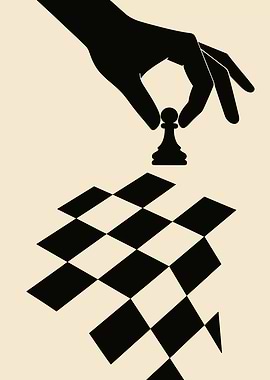 Chess Pawn Black & White