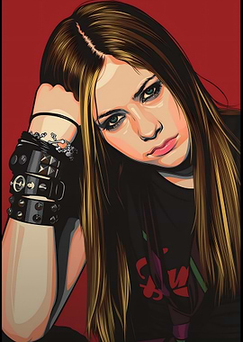 Avril Lavigne Vector Portrait