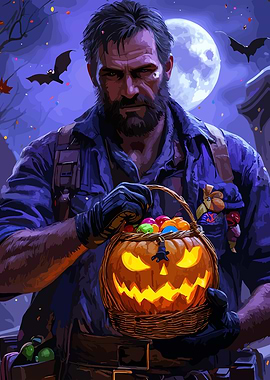 Halloween Night with a rugged man