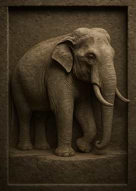 Elephant Stone Carving