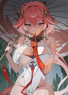 Changli Wuthering Waves Umbrella in the Rain