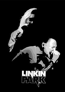 Linkin Park Monochrome Portrait