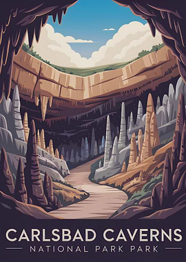 Carlsbad Caverns National Park Illustration