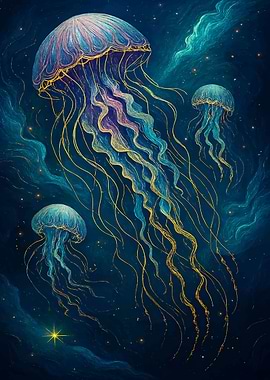 Jellyfish in the Deep Blue Sea