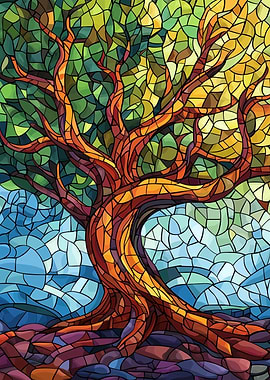Stained Glass Tree of Life