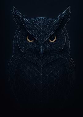 Geometric Owl Portrait