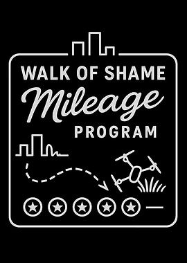 Walk of Shame Mileage Program Graphic