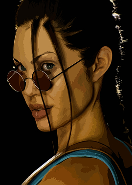 Lara Croft Portrait with Sunglasses