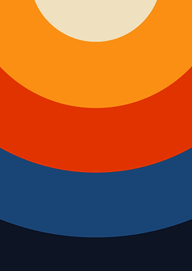 Abstract Retro Color Block Design