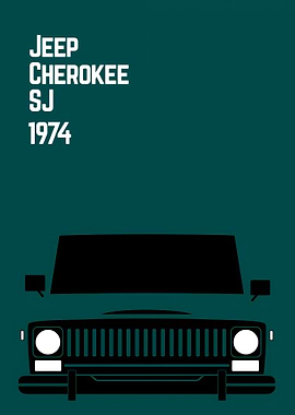 Jeep Cherokee SJ 1974 Minimalist Art