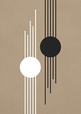 Minimalist Black and White Abstract Art