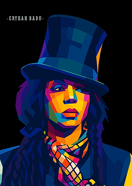 Erykah Badu Pop Art Portrait