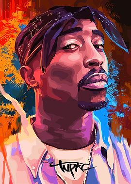 Tupac Shakur Portrait Art