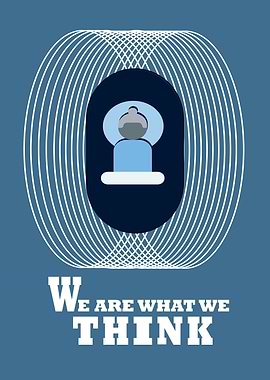 Buddhist Quote - We are what we think poster- Buddha Wall Art