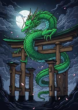 Green Dragon Torii Gate