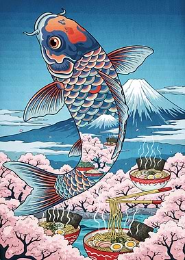 Koi Fish Ramen Mount Fuji