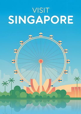 Visit Singapore Travel Poster