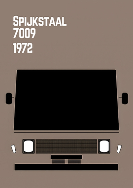 Spijkstaal 7009 1972 Minimalist Car Poster