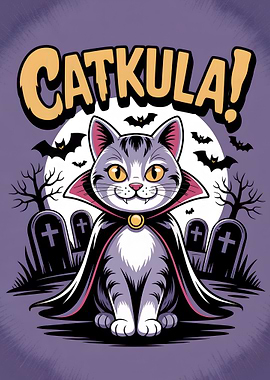 Catkula Halloween Cartoon