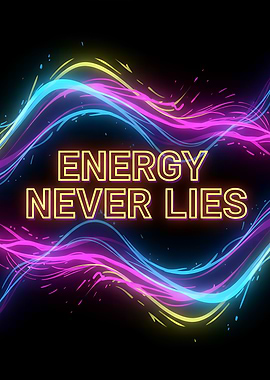 Energy Never Lies Neon Art