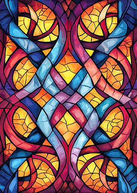 Colorful Stained Glass Pattern