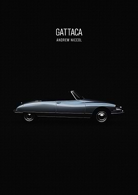 Gattaca movie poster with classic car