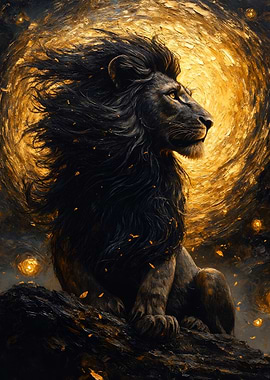 Lion in Golden Light