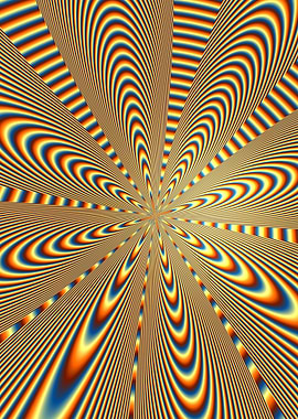 Abstract Radial Optical Illusion