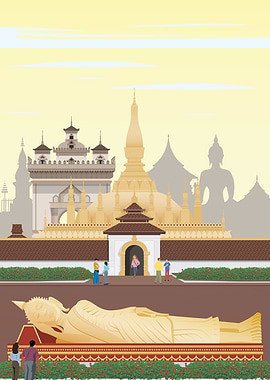 Vientiane Travel Print