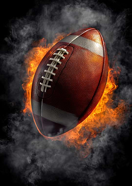 Football on Fire and Smoke