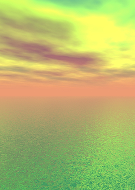 Abstract Sunset Over Water